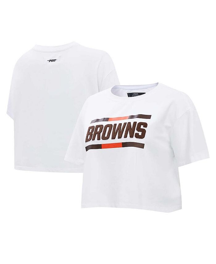 Женская белая укороченная футболка Cleveland Browns New Helmet Capsule Pro Standard, белый
Женская белая укороченная футболка Cleveland Browns New Helmet Capsule Pro Standard, белый