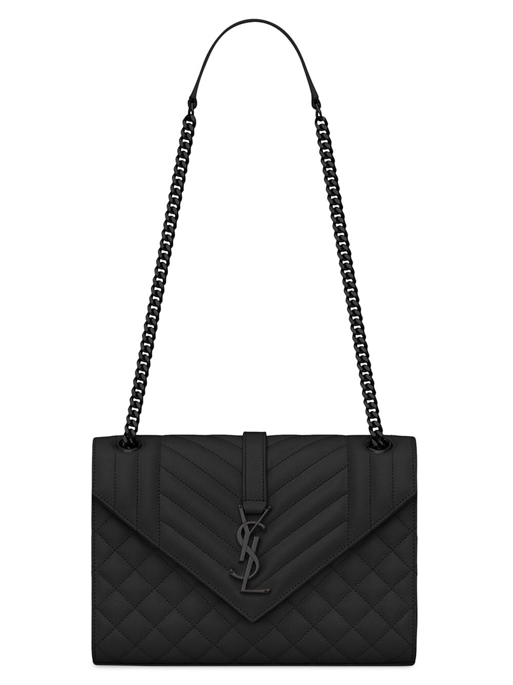 Кожаная сумка через плечо Matelassé с монограммой Envelope среднего размера Saint Laurent, черный
Кожаная сумка через плечо Matelassé с монограммой Envelope среднего размера Saint Laurent, черный