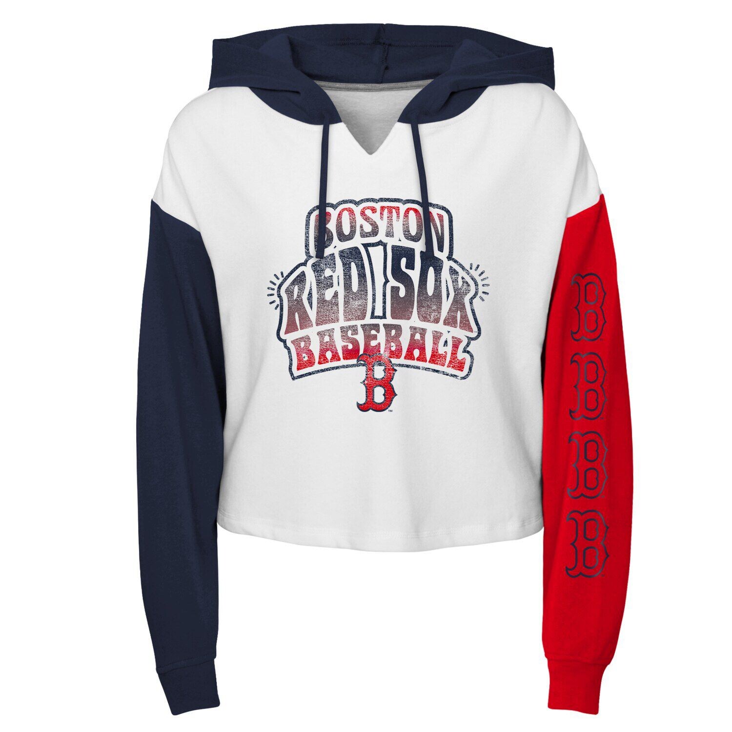 Молодежная белая укороченная толстовка с капюшоном Boston Red Sox для бега для девочек Outerstuff
Молодежная белая укороченная толстовка с капюшоном Boston Red Sox для бега для девочек Outerstuff