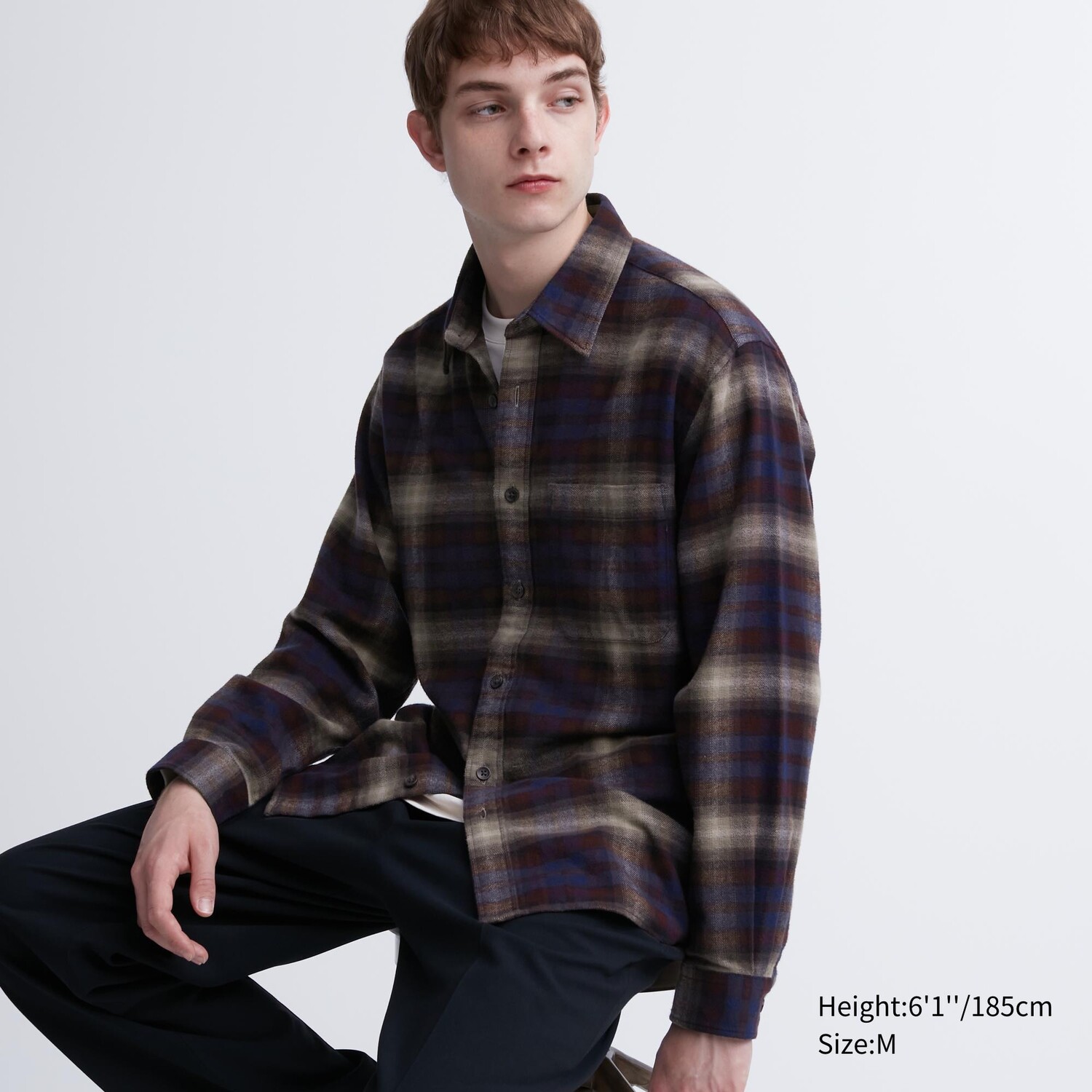 Фланелевая рубашка стандартного кроя в клетку (стандартный воротник) Uniqlo, бордовый
Фланелевая рубашка стандартного кроя в клетку (стандартный воротник) Uniqlo, бордовый