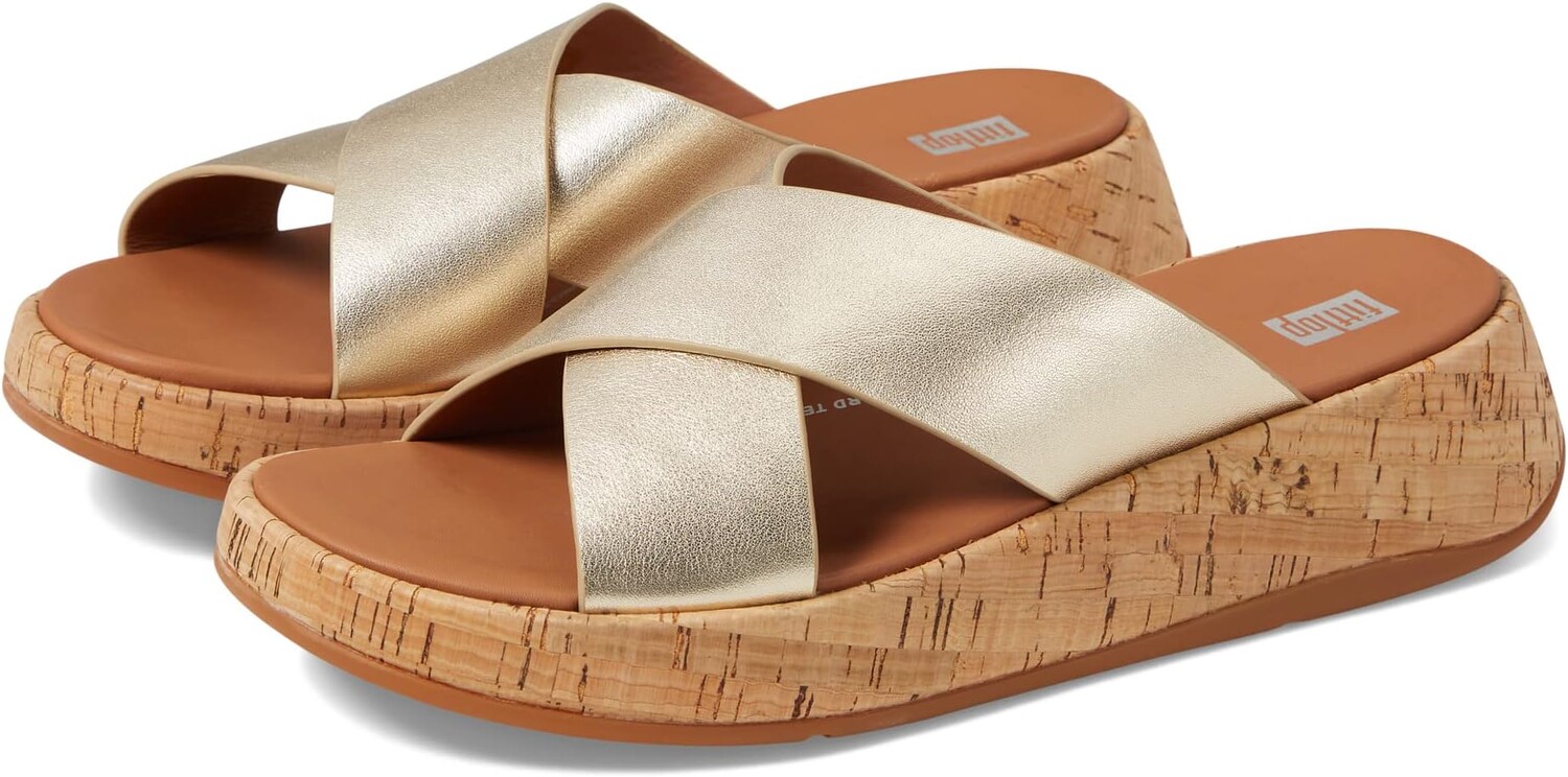 Босоножки F-Mode Metallic Leather/Cork Flatform Cross Slides FitFlop, цвет Platino
Босоножки F-Mode Metallic Leather/Cork Flatform Cross Slides FitFlop, цвет Platino