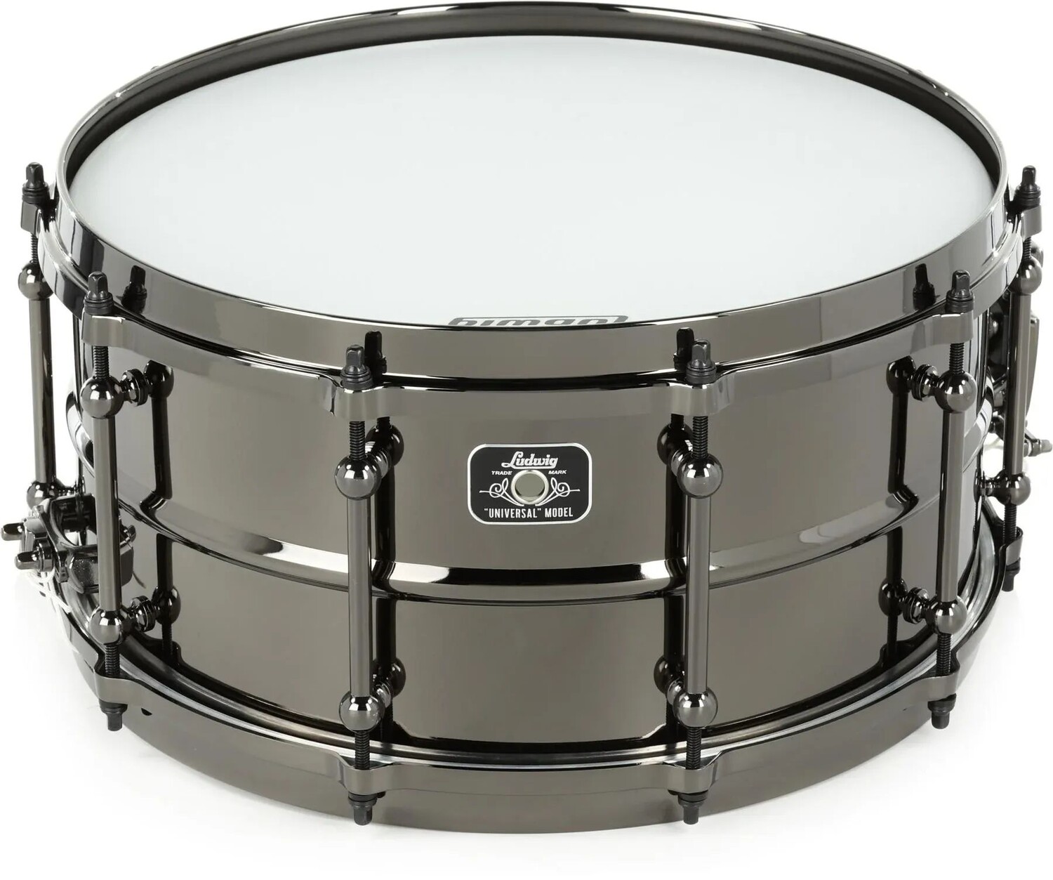 Малый барабан Ludwig Universal из черной латуни — 6,5 x 14 дюймов, фурнитура из черного никеля
Малый барабан Ludwig Universal из черной латуни — 6,5 x 14 дюймов, фурнитура из черного никеля