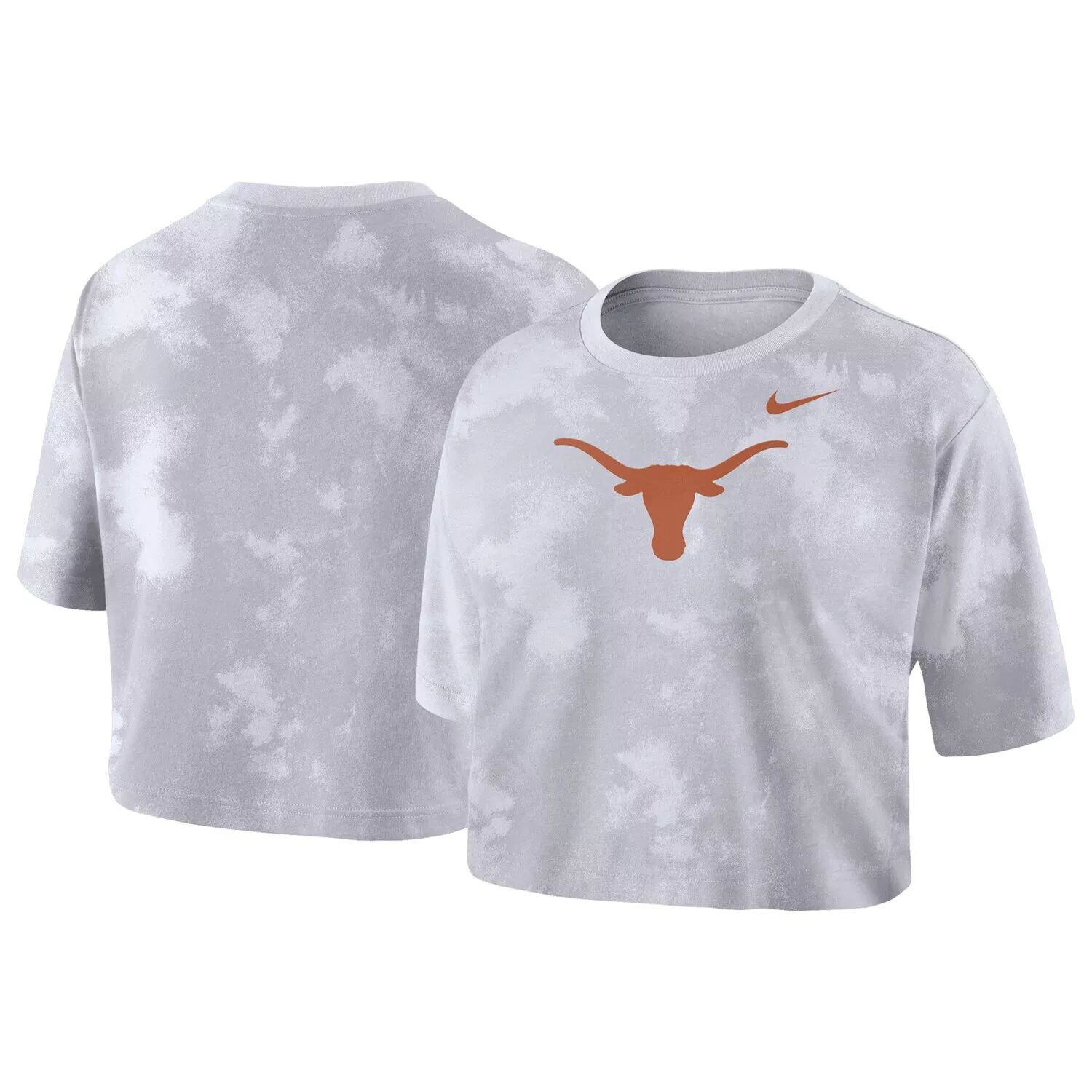 Женская белая укороченная футболка с принтом тай-дай Nike Texas Longhorns Nike, Белый
Женская белая укороченная футболка с принтом тай-дай Nike Texas Longhorns Nike, Белый
