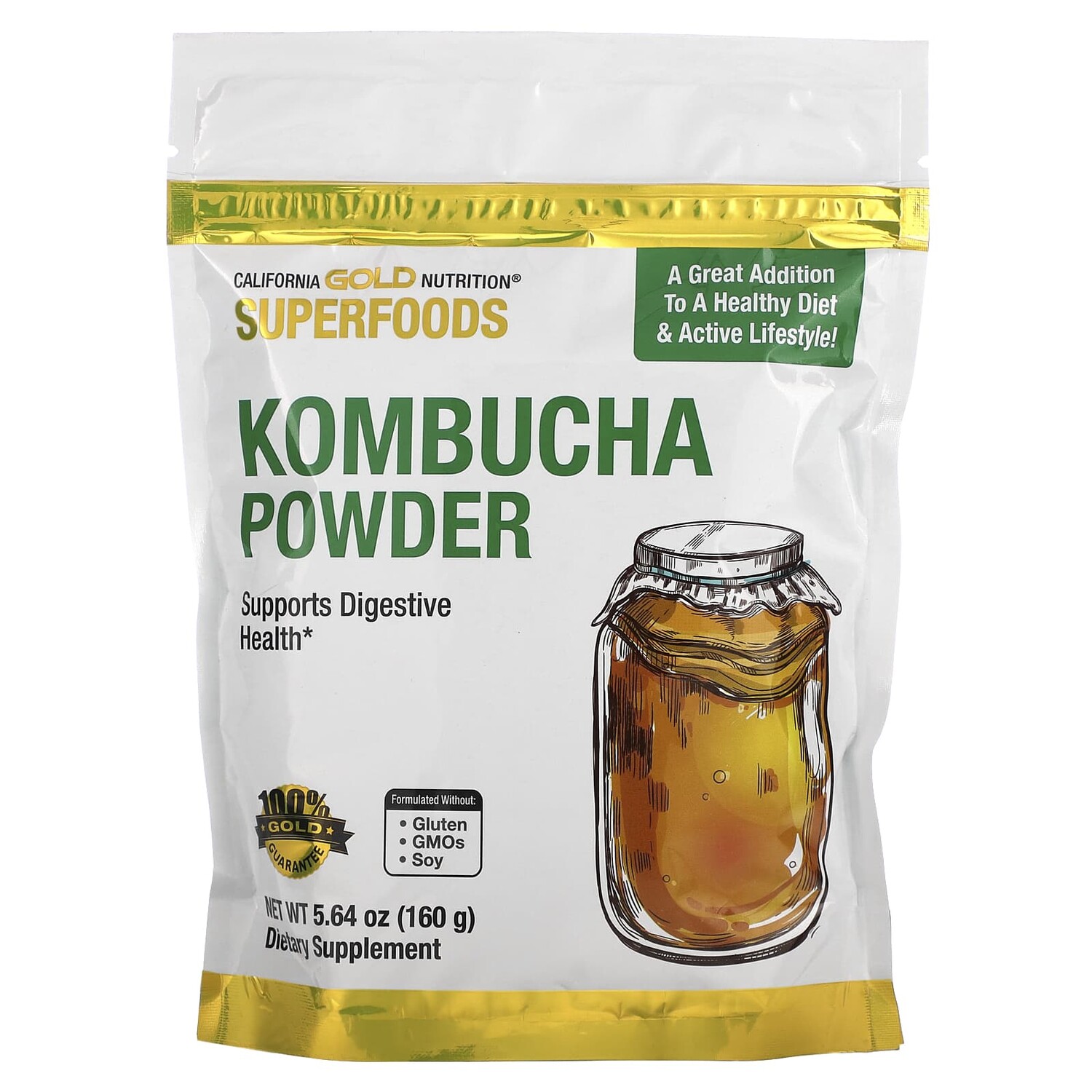 SUPERFOODS - порошок чайного гриба, без добавок, 160 г (5,64 унции), California Gold Nutrition
SUPERFOODS - порошок чайного гриба, без добавок, 160 г (5,64 унции), California Gold Nutrition