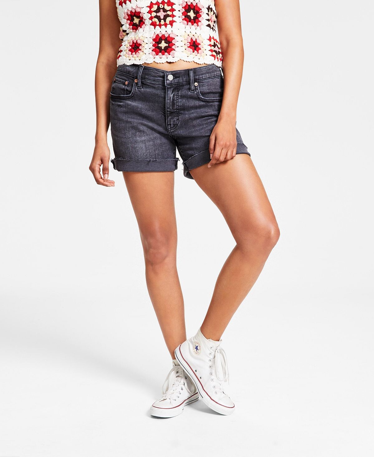 Женские джинсовые шорты скинни Ava со средней посадкой и манжетами Lucky Brand
Женские джинсовые шорты скинни Ava со средней посадкой и манжетами Lucky Brand
