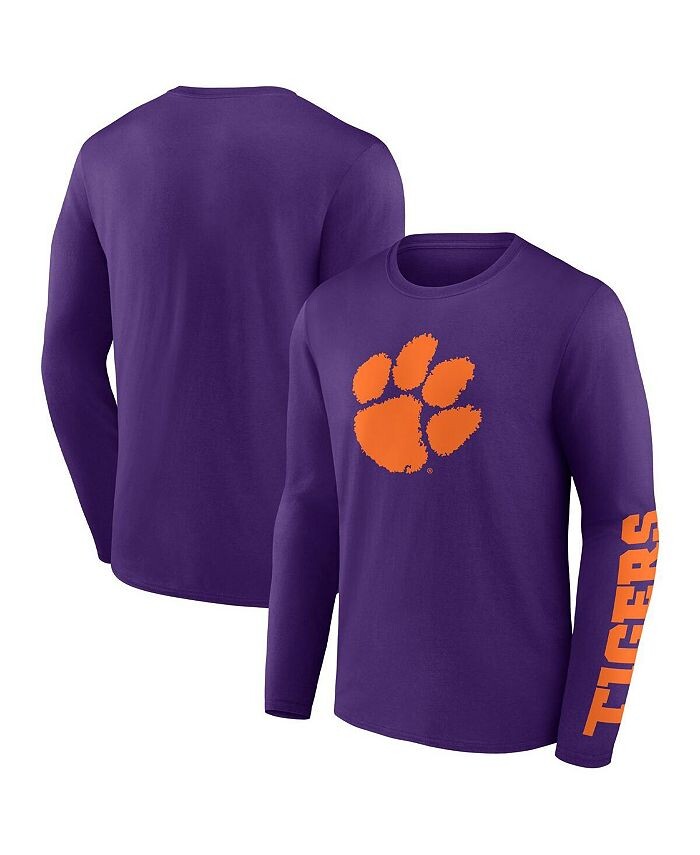 Мужская фиолетовая футболка с длинным рукавом с фирменным логотипом Clemson Tigers Double Time 2-Hit Fanatics, фиолетовый
Мужская фиолетовая футболка с длинным рукавом с фирменным логотипом Clemson Tigers Double Time 2-Hit Fanatics, фиолетовый