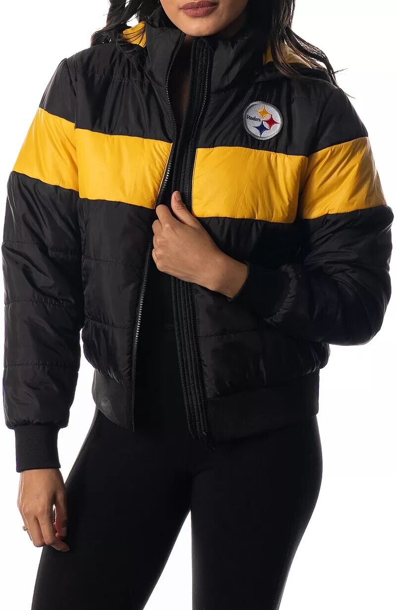 Черная женская куртка-пуховик с капюшоном The Wild Collective Pittsburgh Steelers
Черная женская куртка-пуховик с капюшоном The Wild Collective Pittsburgh Steelers