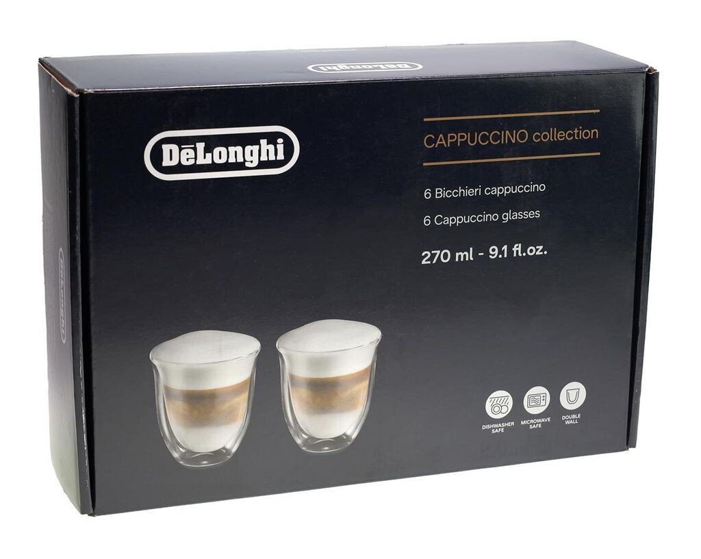 DeLonghi DLSC301 Creamy Collection — 6 стаканов для капучино De'Longhi, прозрачный
DeLonghi DLSC301 Creamy Collection — 6 стаканов для капучино De'Longhi, прозрачный
