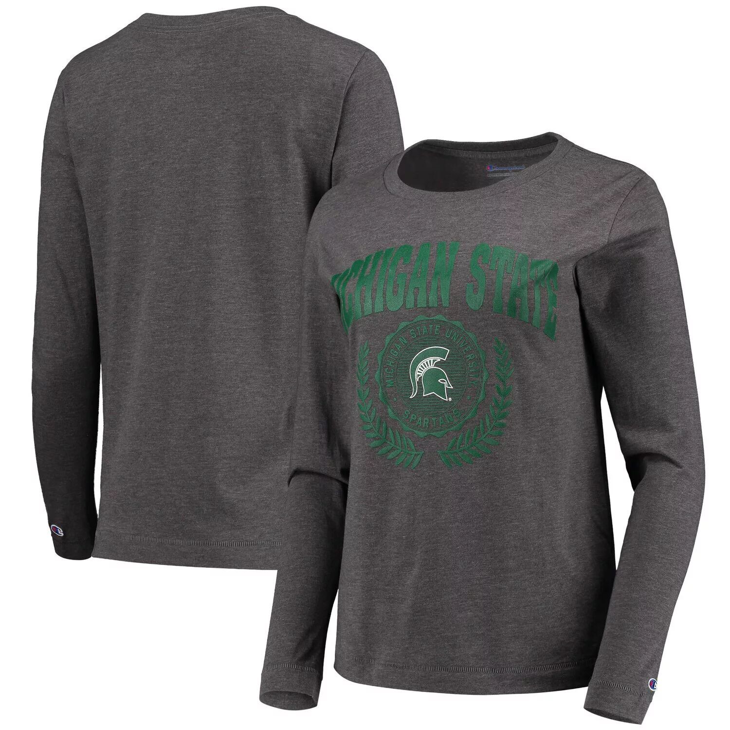 Женская футболка с длинными рукавами Champion с древесным углем Michigan State Spartans University Laurels Champion
Женская футболка с длинными рукавами Champion с древесным углем Michigan State Spartans University Laurels Champion