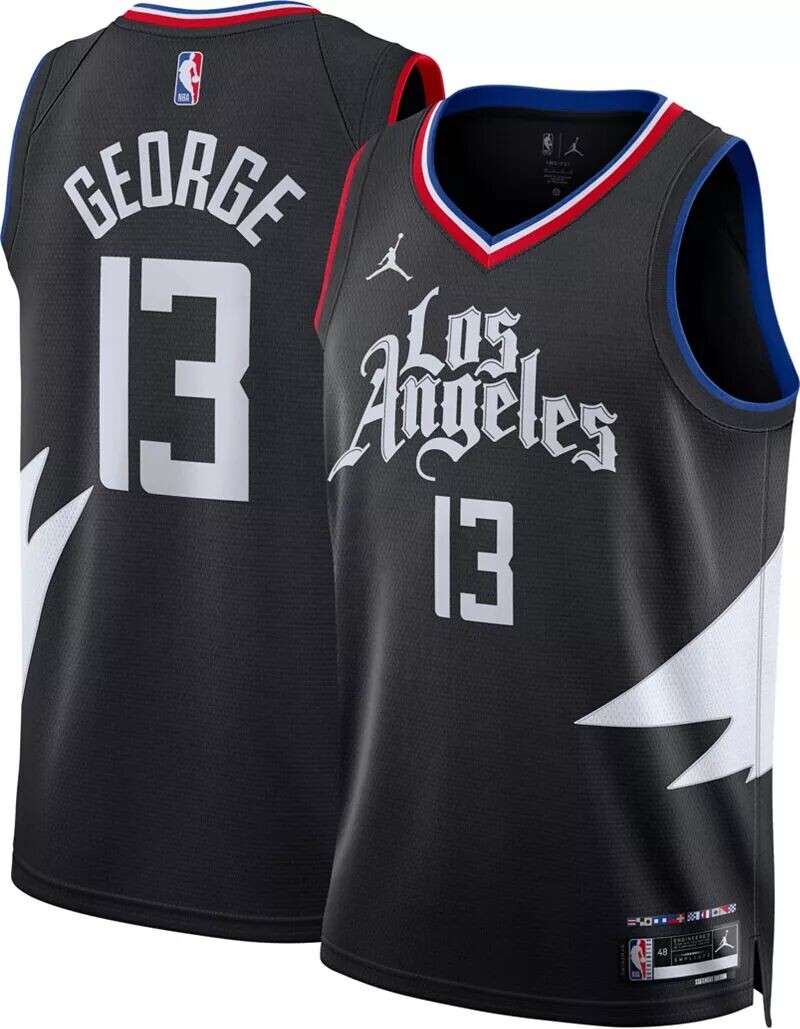 Jordan Мужские мужские джерси Nike Los Angeles Clippers Paul George #13, черные Dri-FIT Swingman
Jordan Мужские мужские джерси Nike Los Angeles Clippers Paul George #13, черные Dri-FIT Swingman