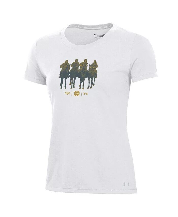 Женская белая футболка Notre Dame Fighting Irish 2024 Shamrock Series Horses Under Armour, белый
Женская белая футболка Notre Dame Fighting Irish 2024 Shamrock Series Horses Under Armour, белый