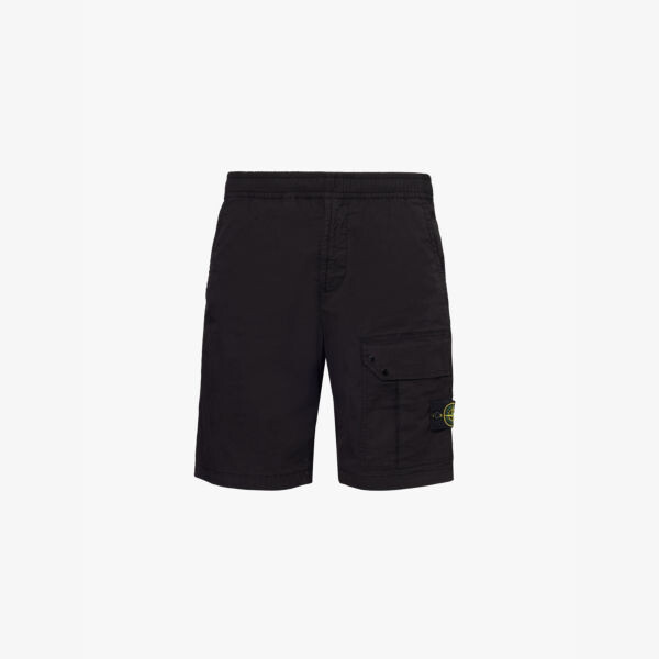 Шорты из эластичного хлопка с фирменной нашивкой и завязкой на талии Stone Island, черный
Шорты из эластичного хлопка с фирменной нашивкой и завязкой на талии Stone Island, черный