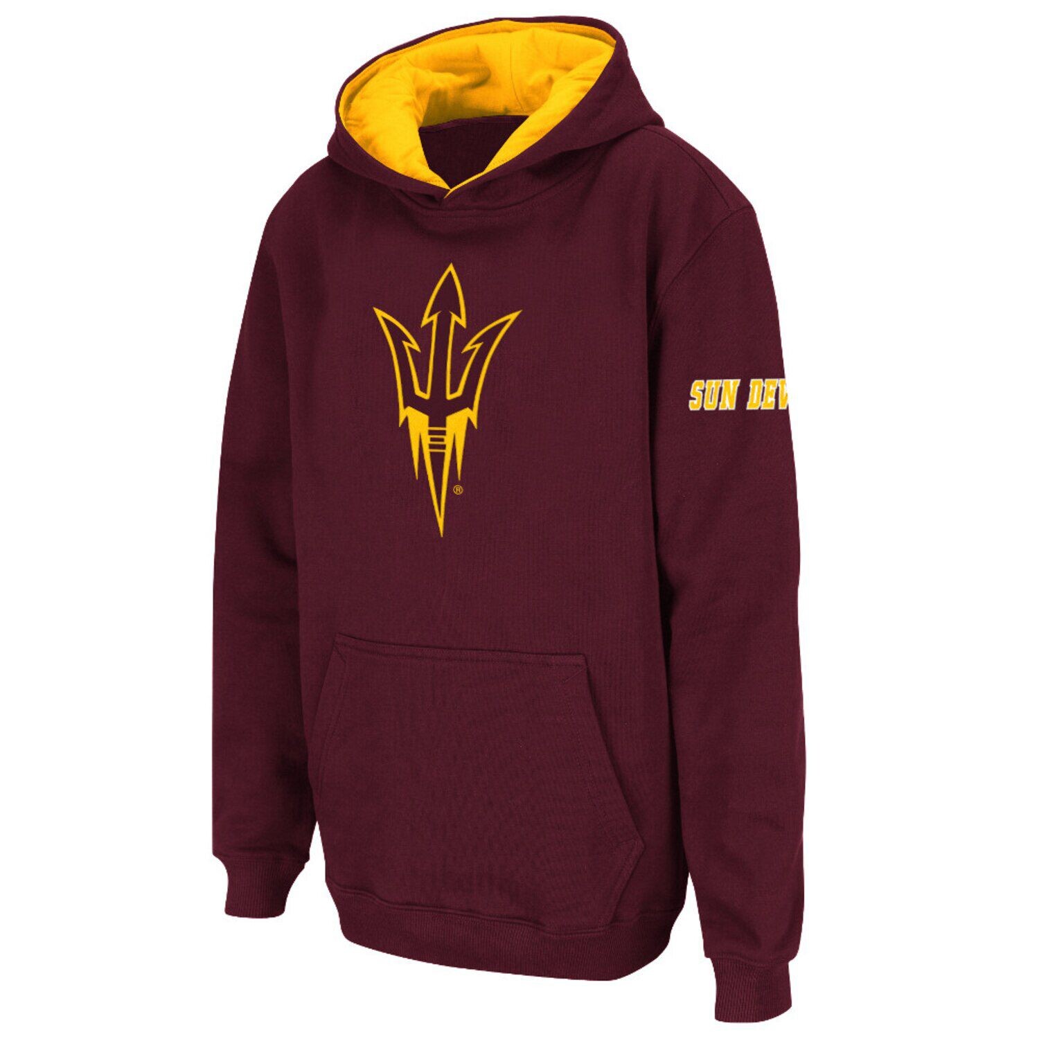 Пуловер с капюшоном и большим логотипом Youth Stadium Athletic Maroon Arizona State Sun Devils Unbranded
Пуловер с капюшоном и большим логотипом Youth Stadium Athletic Maroon Arizona State Sun Devils Unbranded