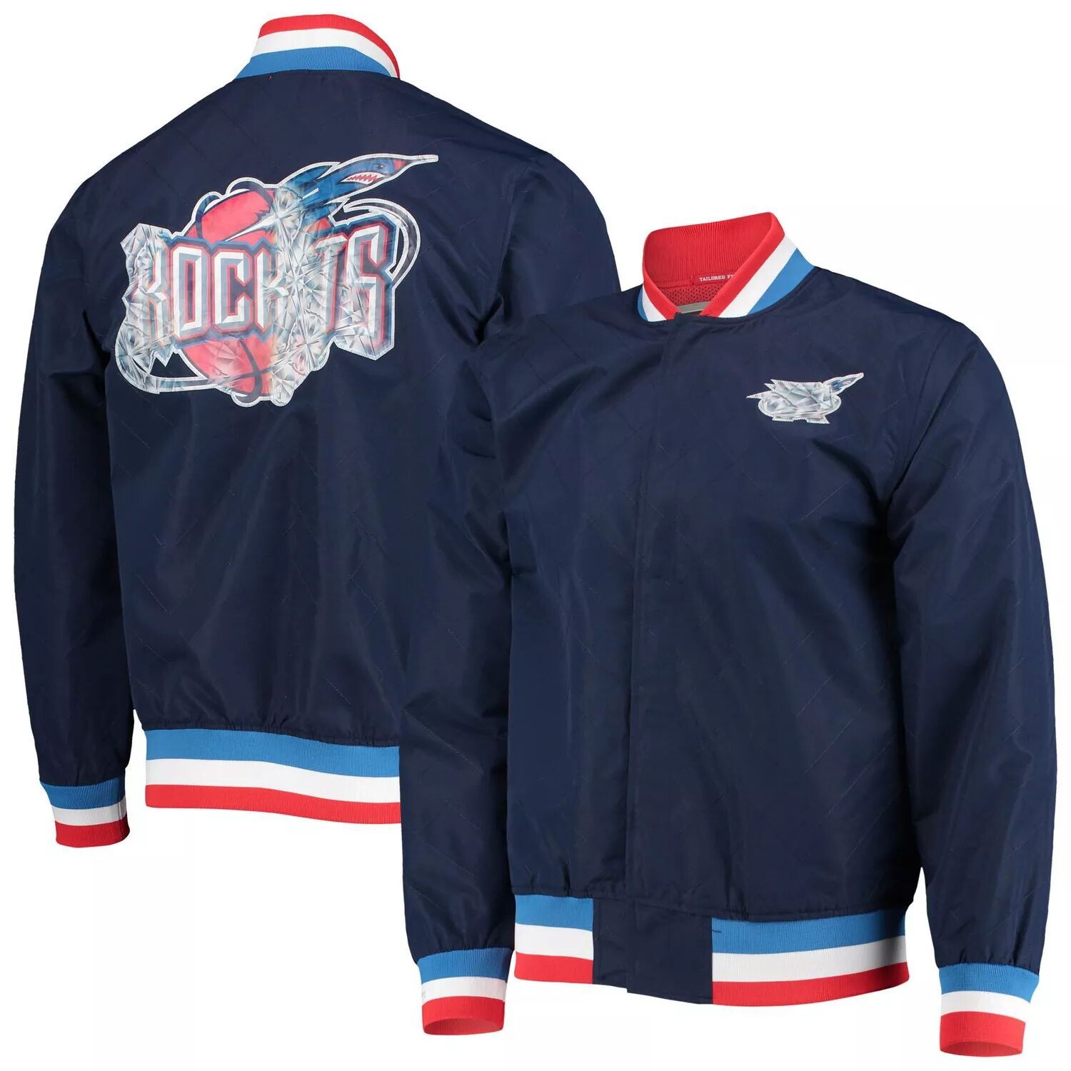 Мужская темно-синяя куртка на кнопках Mitchell & Ness Hardwood Classics в честь 75-летия Хьюстон Рокетс, Синий
Мужская темно-синяя куртка на кнопках Mitchell & Ness Hardwood Classics в честь 75-летия Хьюстон Рокетс, Синий