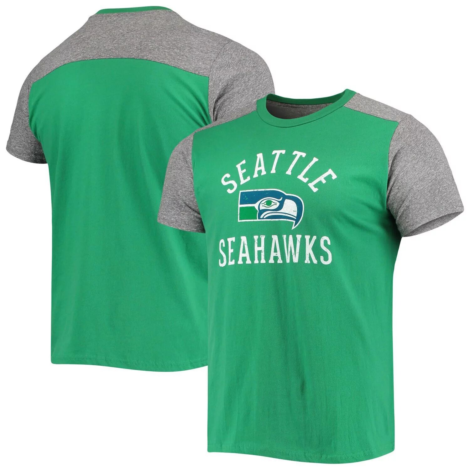 Мужская зеленая/серая футболка с нитками Seattle Seahawks Gridiron Classics Field Goal Slub Majestic
Мужская зеленая/серая футболка с нитками Seattle Seahawks Gridiron Classics Field Goal Slub Majestic