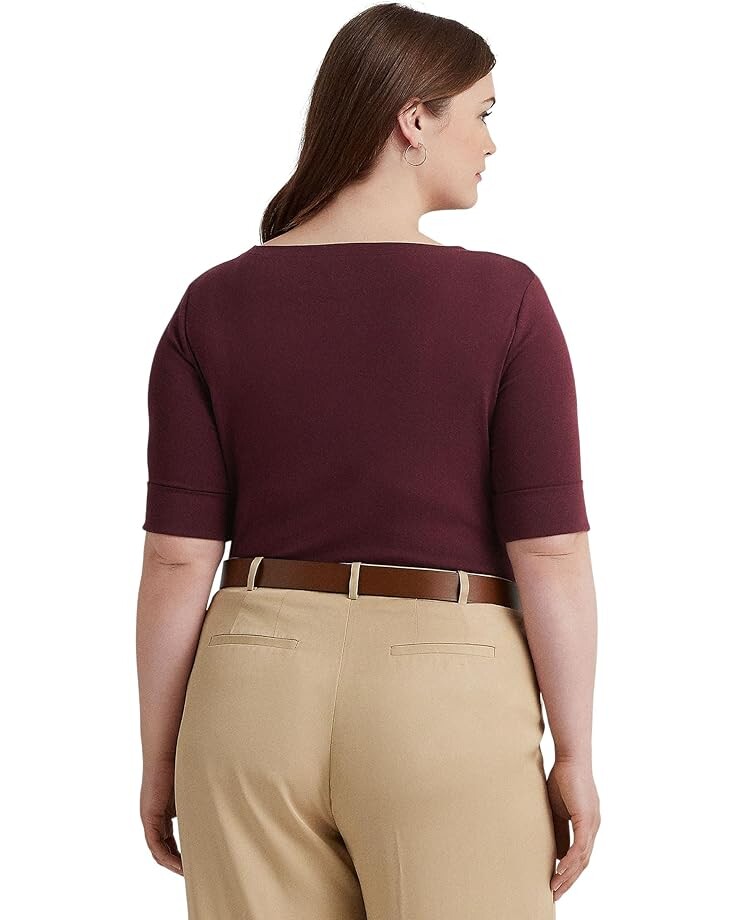Футболка LAUREN Ralph Lauren Plus Size Stretch Cotton Boatneck Tee, цвет Vintage Burgundy
Футболка LAUREN Ralph Lauren Plus Size Stretch Cotton Boatneck Tee, цвет Vintage Burgundy