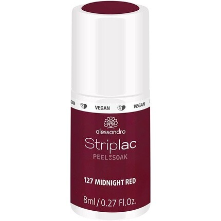 Лак для ногтей Striplac Peel Or Soak Vegan Midnight Red Led, 8 мл, Alessandro
Лак для ногтей Striplac Peel Or Soak Vegan Midnight Red Led, 8 мл, Alessandro