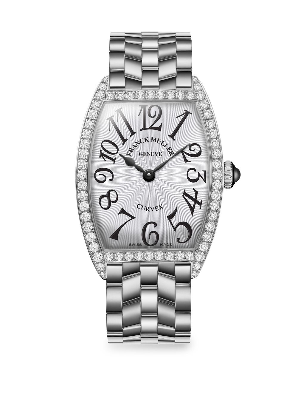 Cintree Curvex 35MM Часы-браслет из нержавеющей стали и бриллиантов Franck Muller, серебряный
Cintree Curvex 35MM Часы-браслет из нержавеющей стали и бриллиантов Franck Muller, серебряный