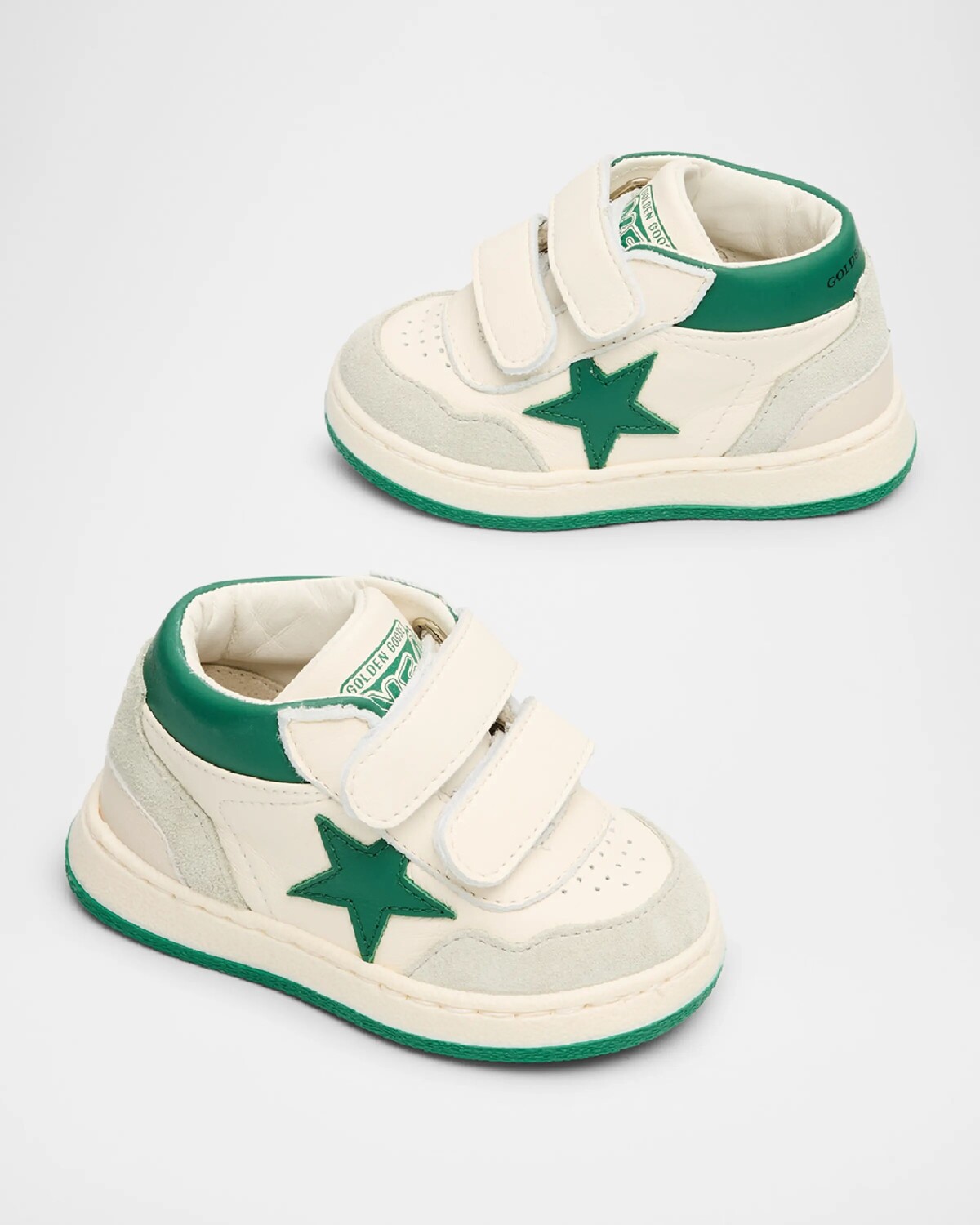 Двухцветные кожаные кроссовки Boy's June, для малышей/малышей Golden Goose, цвет White/Ice/Green
Двухцветные кожаные кроссовки Boy's June, для малышей/малышей Golden Goose, цвет White/Ice/Green