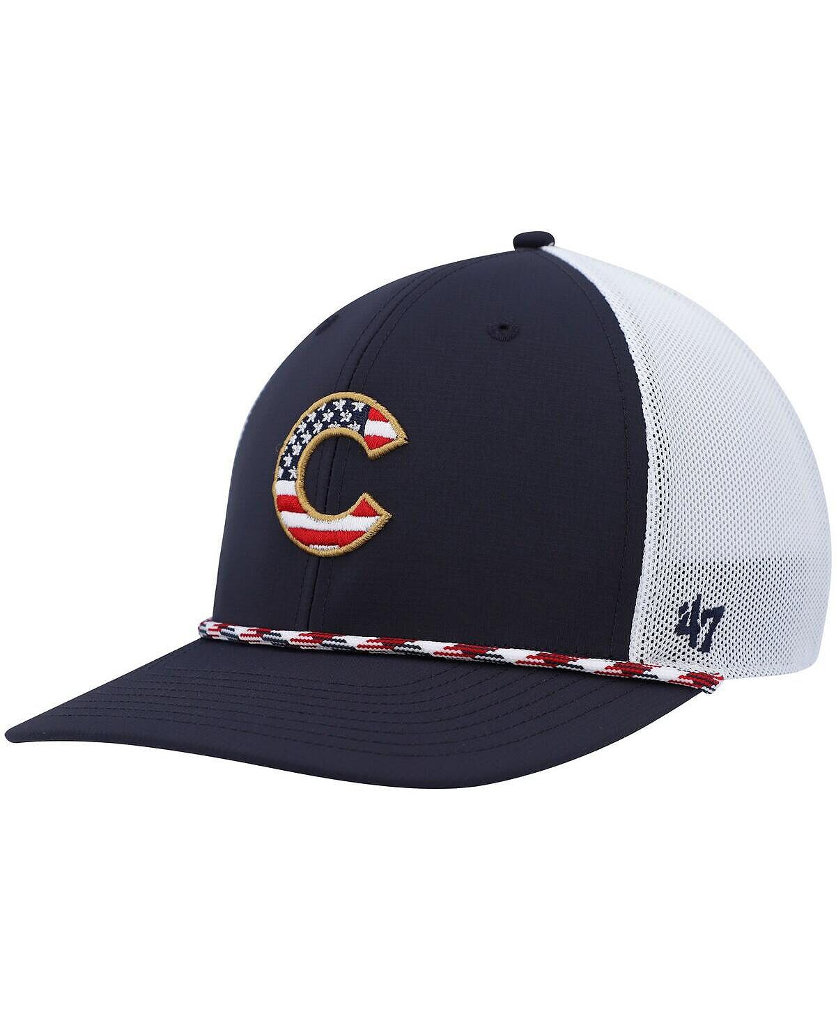 Мужская темно-синяя, белая кепка с флагом Chicago Cubs Trucker Snapback '47 Brand
Мужская темно-синяя, белая кепка с флагом Chicago Cubs Trucker Snapback '47 Brand