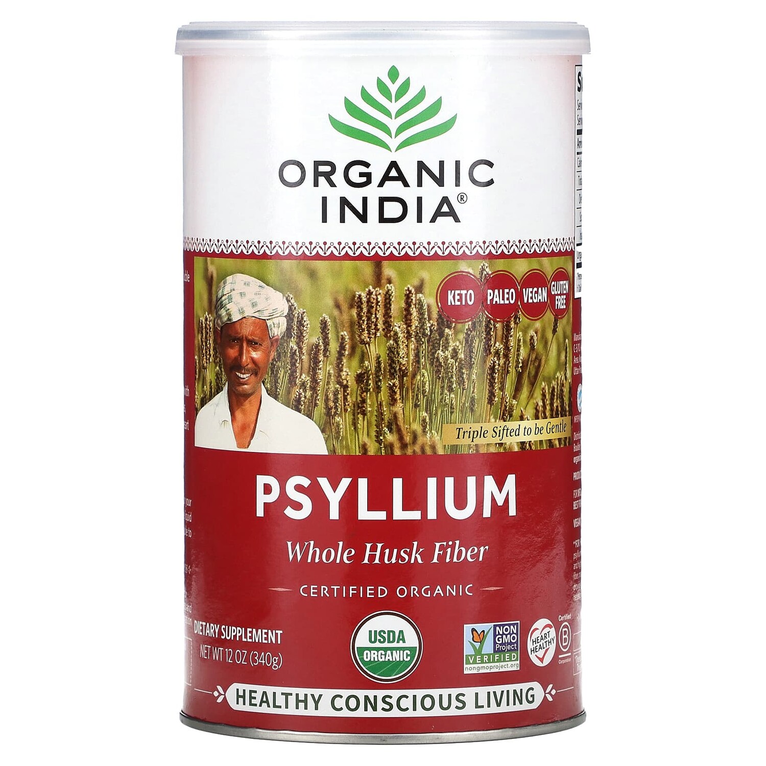 Подорожник, клетчатка из шелухи органического подорожника, 340 г (12 унций), Organic India
Подорожник, клетчатка из шелухи органического подорожника, 340 г (12 унций), Organic India