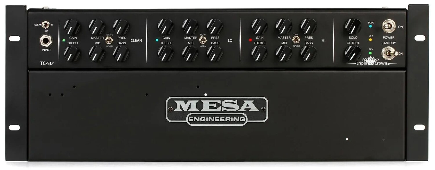 Mesa/Boogie Triple Crown TC-50 — ламповая головка мощностью 50 Вт для монтажа в стойку
Mesa/Boogie Triple Crown TC-50 — ламповая головка мощностью 50 Вт для монтажа в стойку