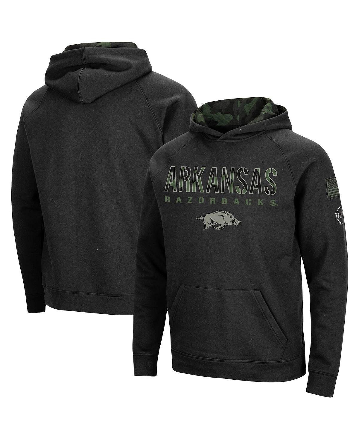 Мужской черный пуловер с капюшоном Arkansas Razorbacks Big and Tall OHT в стиле милитари с принтом реглан Colosseum
Мужской черный пуловер с капюшоном Arkansas Razorbacks Big and Tall OHT в стиле милитари с принтом реглан Colosseum