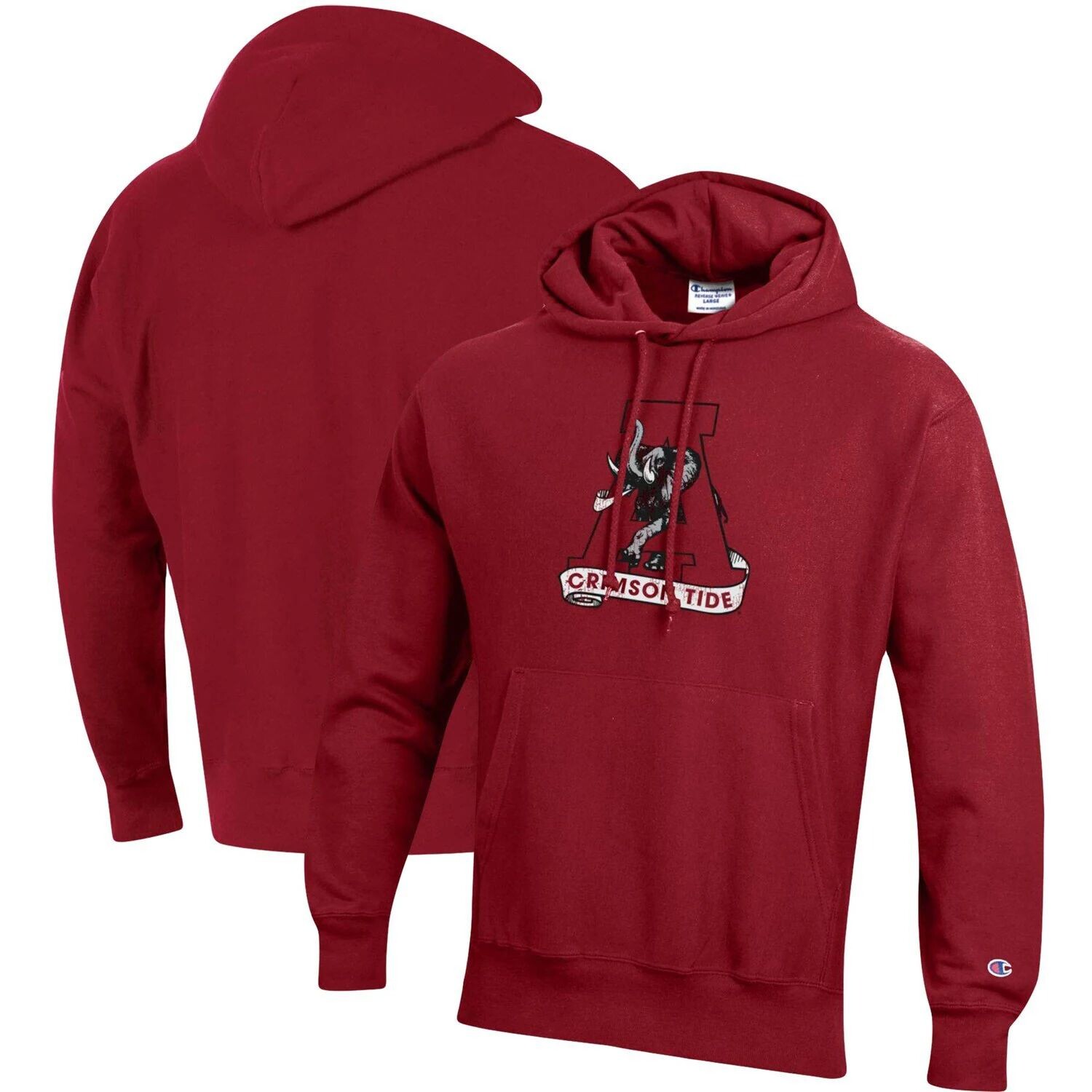 Мужской пуловер с капюшоном и принтом обратного плетения Crimson Alabama Crimson Tide Vault Logo Champion
Мужской пуловер с капюшоном и принтом обратного плетения Crimson Alabama Crimson Tide Vault Logo Champion