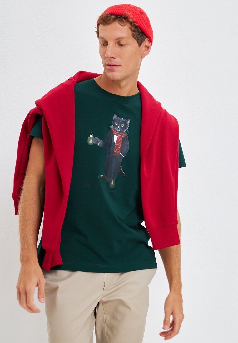 Футболка с принтом Christmas Cat Family Matching Manii'ta Lacitta, зеленый
Футболка с принтом Christmas Cat Family Matching Manii'ta Lacitta, зеленый