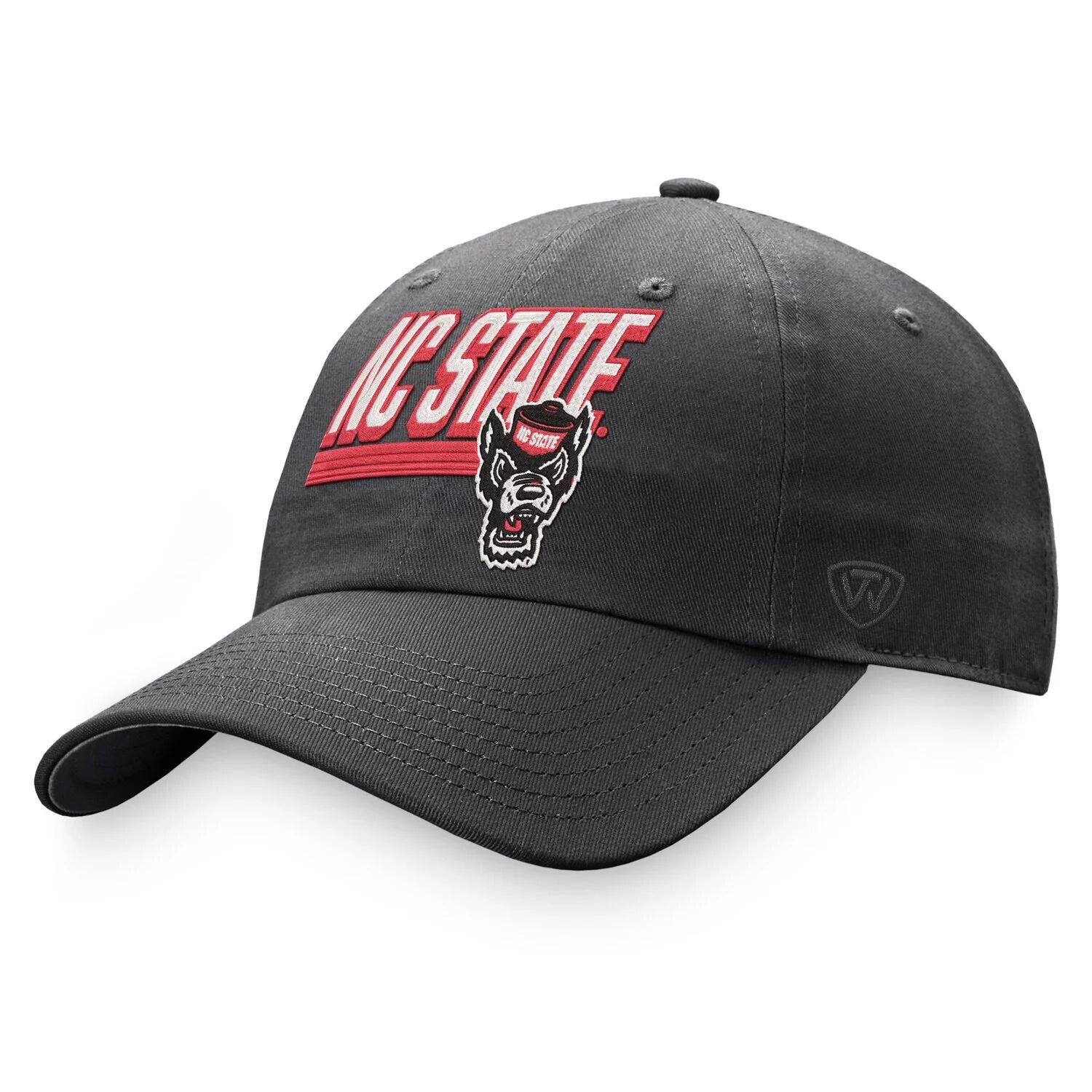 Мужская регулируемая шляпа Top of the World темно-серого цвета NC State Wolfpack Slice
Мужская регулируемая шляпа Top of the World темно-серого цвета NC State Wolfpack Slice