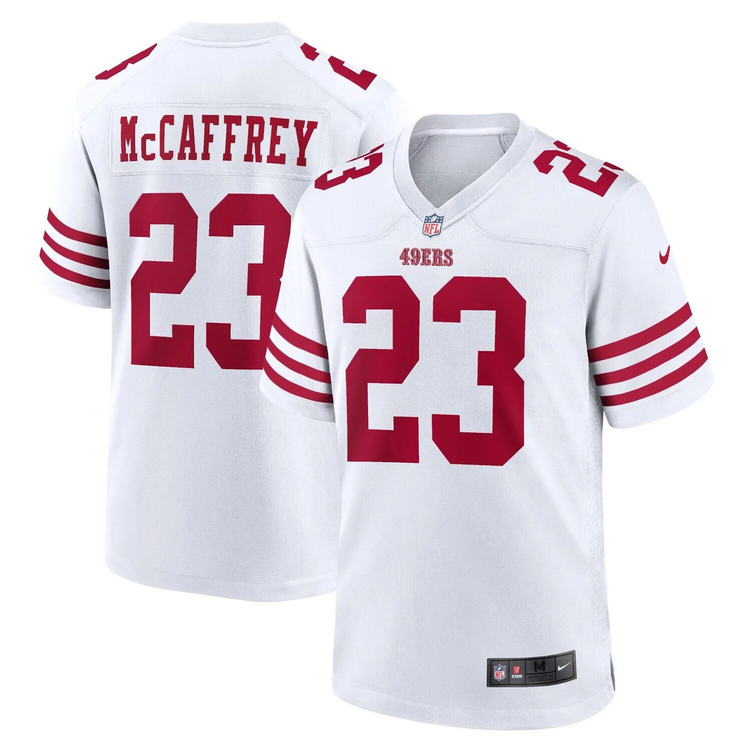 Мужское белое джерси Christian McCaffrey San Francisco 49ers Game Player Nike, Белый
Мужское белое джерси Christian McCaffrey San Francisco 49ers Game Player Nike, Белый