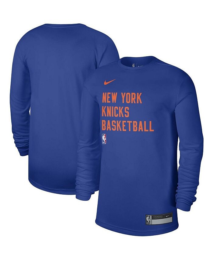 Мужская и женская синяя футболка с длинным рукавом New York Knicks 2023/24 Legend On-Court Practice Nike, синий
Мужская и женская синяя футболка с длинным рукавом New York Knicks 2023/24 Legend On-Court Practice Nike, синий