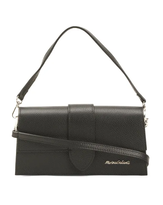Кожаный багет с клапаном через плечо Made In Italy Marina Galanti, черный
Кожаный багет с клапаном через плечо Made In Italy Marina Galanti, черный