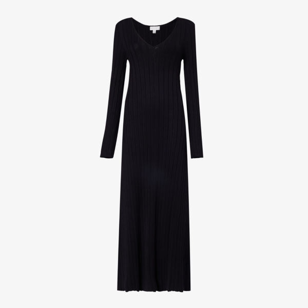 Трикотажное платье миди scarlett с завязкой на талии Pretty Lavish, черный 
Трикотажное платье миди scarlett с завязкой на талии Pretty Lavish, черный