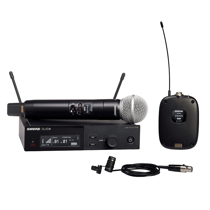 Беспроводная система Shure Shure SLXD124/85 Combo Wireless System with SM58 and WL185 (H55 Band / 514-558 MHz)
Беспроводная система Shure Shure SLXD124/85 Combo Wireless System with SM58 and WL185 (H55 Band / 514-558 MHz)