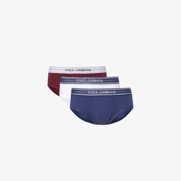 Комплект из трех трусов из эластичного хлопка с фирменным поясом Dolce & Gabbana, цвет combined colour
Комплект из трех трусов из эластичного хлопка с фирменным поясом Dolce & Gabbana, цвет combined colour