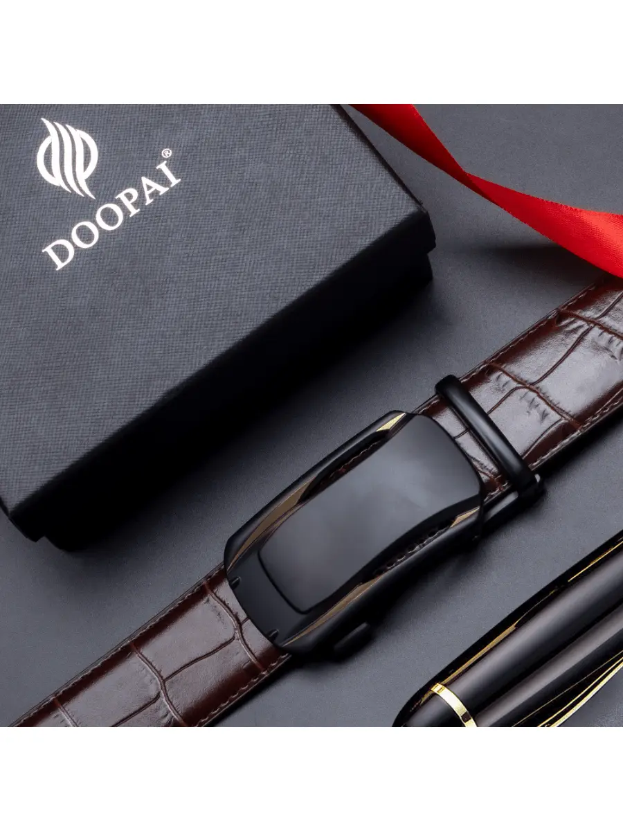 1 мужской регулируемый коричневый ремень из натуральной кожи DOOPAI с автоматической пряжкой, коричневый
1 мужской регулируемый коричневый ремень из натуральной кожи DOOPAI с автоматической пряжкой, коричневый