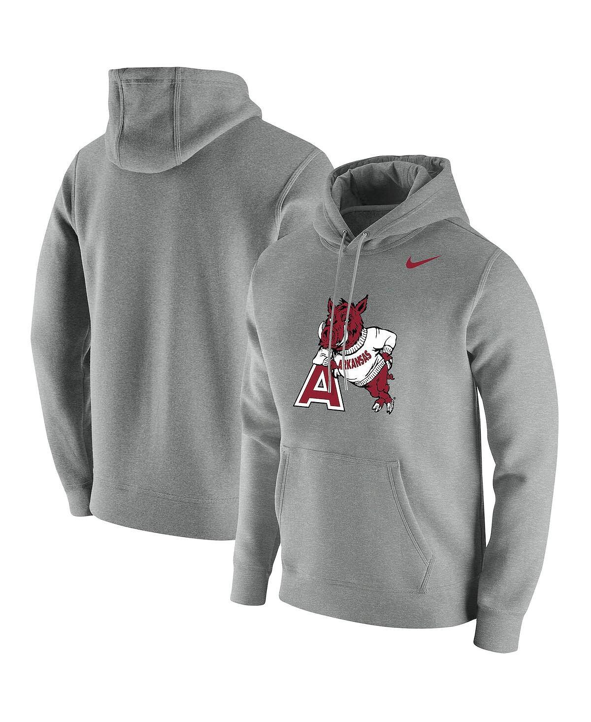Мужской серый пуловер с капюшоном Arkansas Razorbacks в винтажном стиле с логотипом школы Nike
Мужской серый пуловер с капюшоном Arkansas Razorbacks в винтажном стиле с логотипом школы Nike