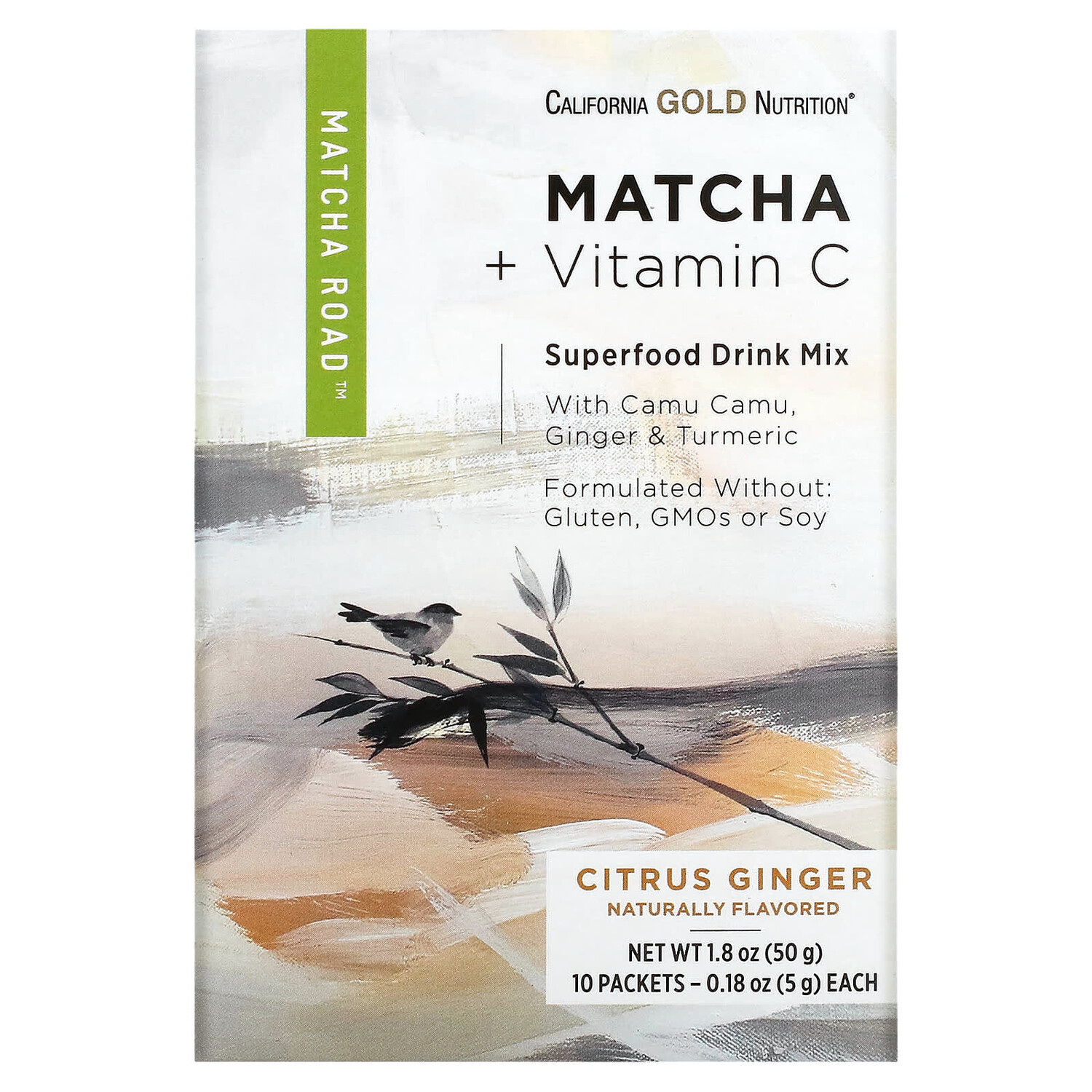 MATCHA ROAD, матча + витамин C и цитрусовый имбирь, 10 шт., California Gold Nutrition
MATCHA ROAD, матча + витамин C и цитрусовый имбирь, 10 шт., California Gold Nutrition