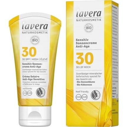 Солнцезащитный крем для чувствительной кожи Anti-Age Spf 30, натуральная косметика, сертифицированный веган, 50 мл, Lavera
Солнцезащитный крем для чувствительной кожи Anti-Age Spf 30, натуральная косметика, сертифицированный веган, 50 мл, Lavera