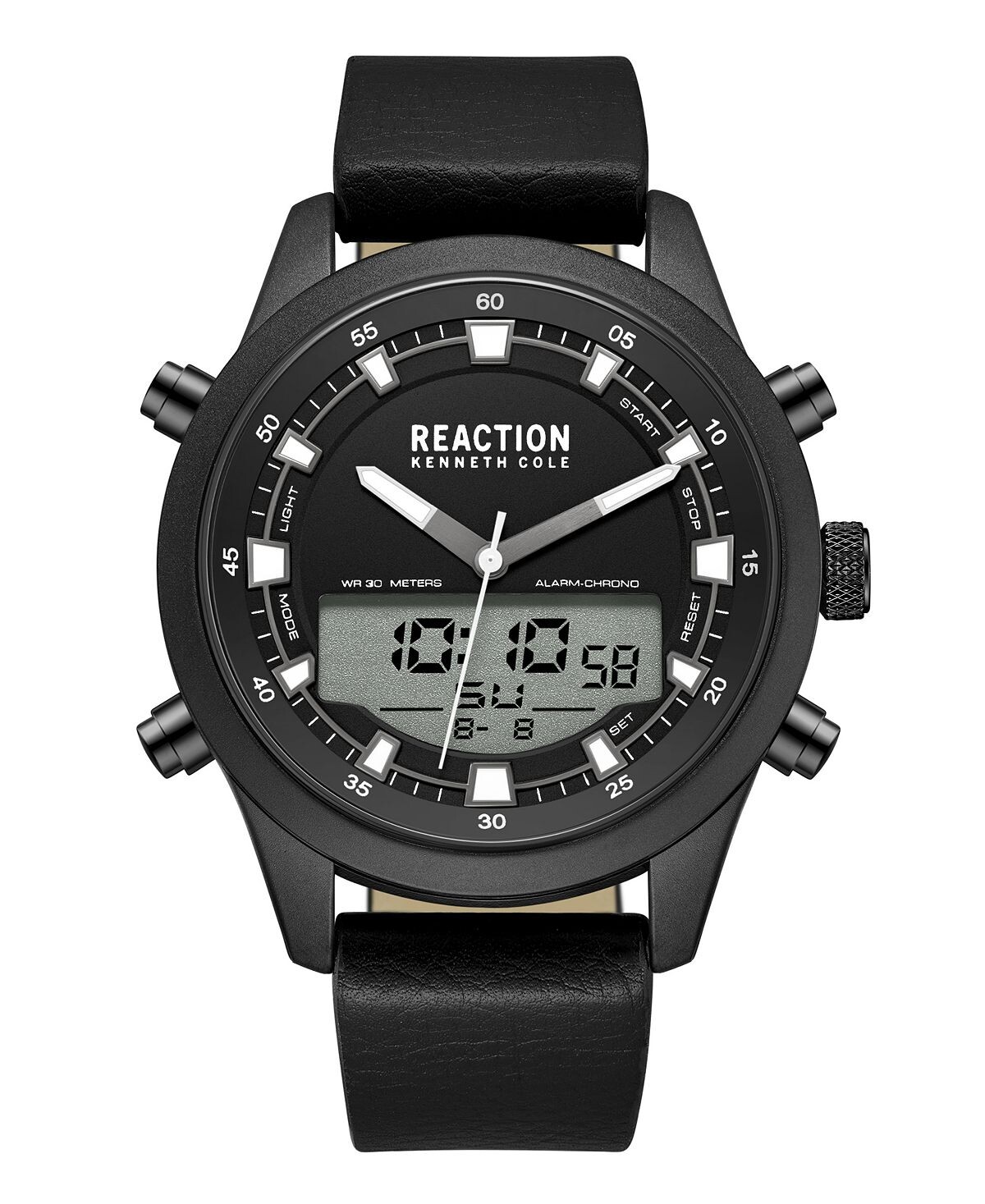 Мужские часы Ana-digi с черным ремешком из синтетической кожи, 46 мм Kenneth Cole Reaction
Мужские часы Ana-digi с черным ремешком из синтетической кожи, 46 мм Kenneth Cole Reaction