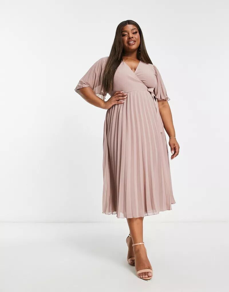 Эксклюзивное плиссированное платье миди ASOS DESIGN Curve пыльно-розового цвета с рукавами-кимоно и завязкой на талии
Эксклюзивное плиссированное платье миди ASOS DESIGN Curve пыльно-розового цвета с рукавами-кимоно и завязкой на талии