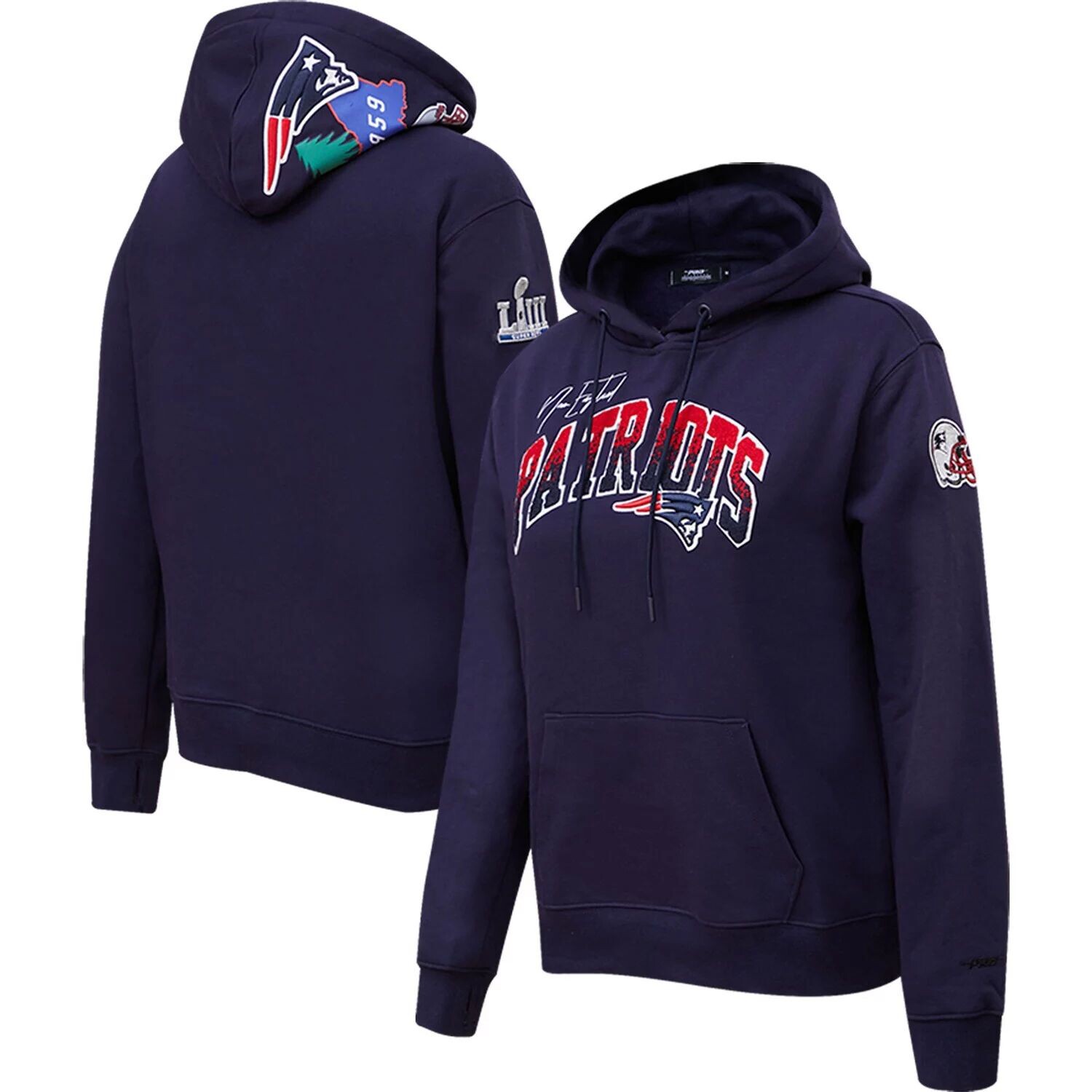 Женский пуловер с капюшоном Pro Standard темно-синего цвета New England Patriots с местной нашивкой, Синий
Женский пуловер с капюшоном Pro Standard темно-синего цвета New England Patriots с местной нашивкой, Синий