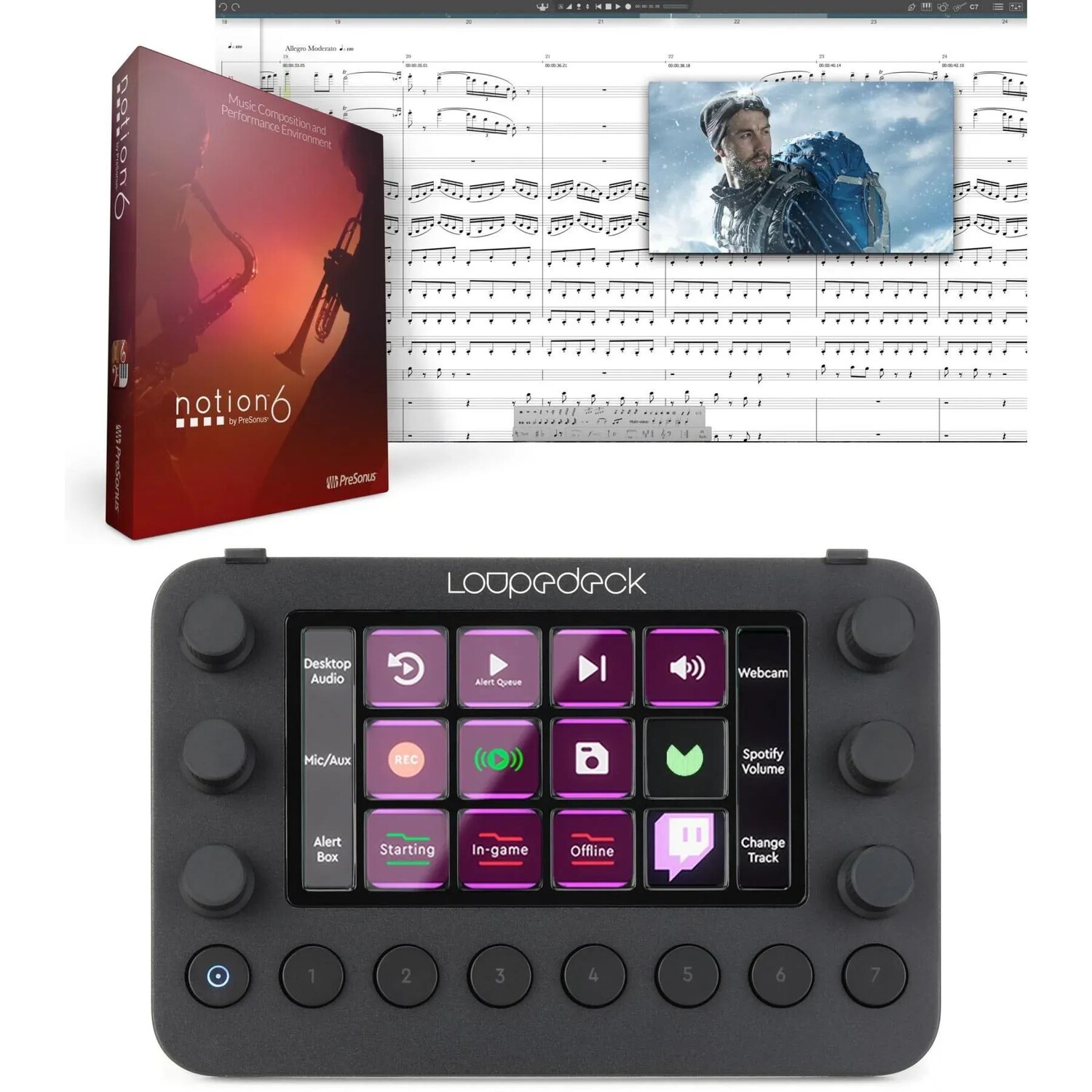 Программное обеспечение PreSonus Notion 6 для нотной записи и комплект живого интерфейса Loupedeck
Программное обеспечение PreSonus Notion 6 для нотной записи и комплект живого интерфейса Loupedeck