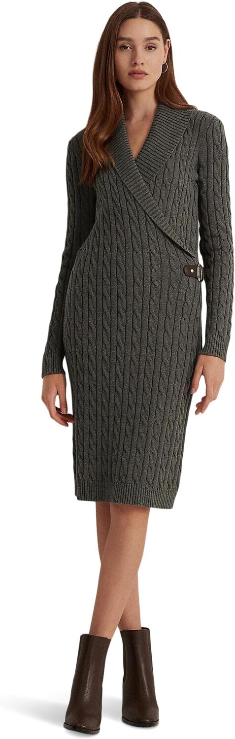 Платье-свитер косой вязки с пряжкой и отделкой LAUREN Ralph Lauren, цвет Modern Grey Heather
Платье-свитер косой вязки с пряжкой и отделкой LAUREN Ralph Lauren, цвет Modern Grey Heather