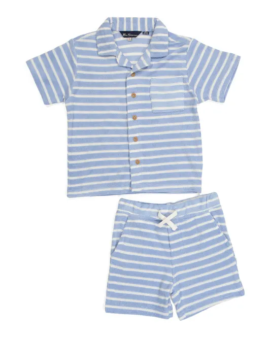 Комплект из 2 рубашек и шорт в полоску Little Boys Terry Cabana Ben Sherman, синий
Комплект из 2 рубашек и шорт в полоску Little Boys Terry Cabana Ben Sherman, синий