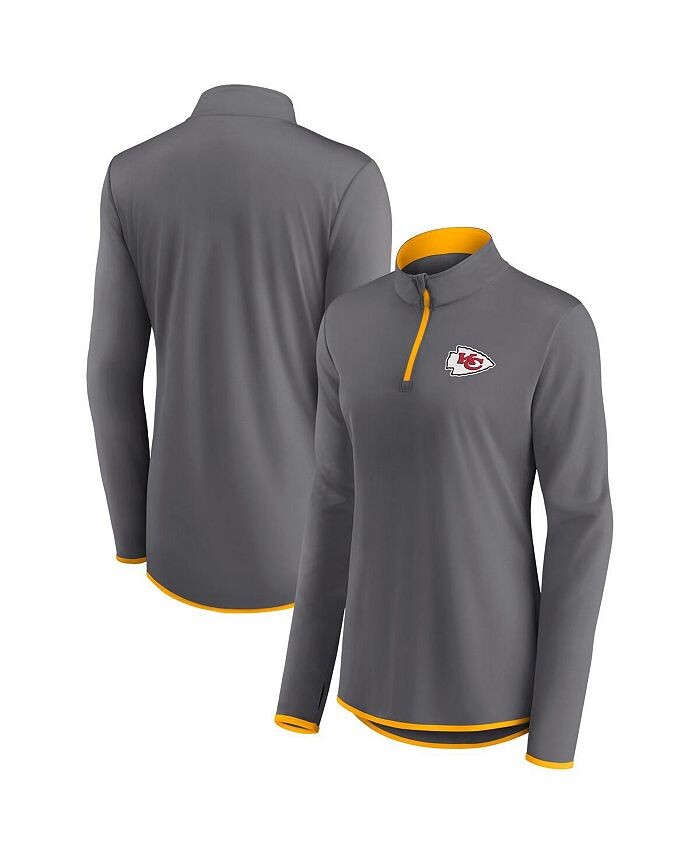 Женский серый топ с молнией 1/4 и длинным рукавом Kansas City Chiefs Corner Fanatics, серый
Женский серый топ с молнией 1/4 и длинным рукавом Kansas City Chiefs Corner Fanatics, серый