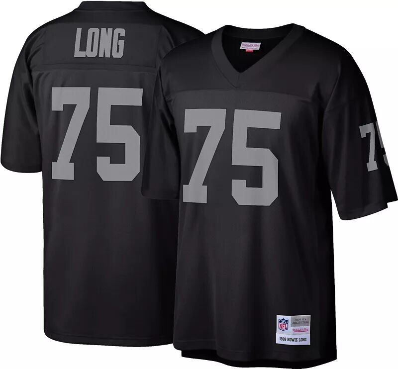 Мужская домашняя майка Mitchell & Ness Howie Long #75 Oakland Raiders, черная, 1988 г.
Мужская домашняя майка Mitchell & Ness Howie Long #75 Oakland Raiders, черная, 1988 г.