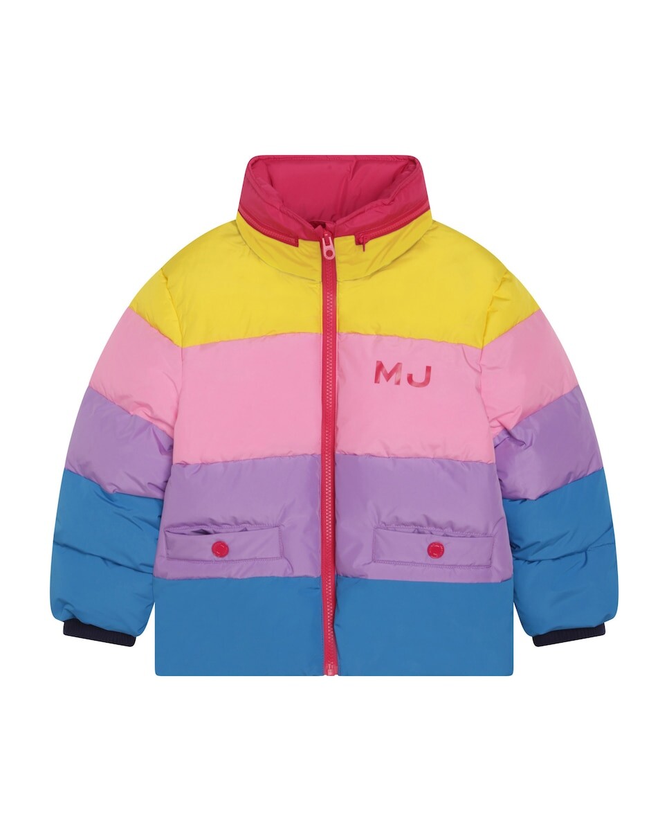 Пуховик в стиле колор-блок для девочки со скрытым капюшоном Marc Jacobs, мультиколор
Пуховик в стиле колор-блок для девочки со скрытым капюшоном Marc Jacobs, мультиколор