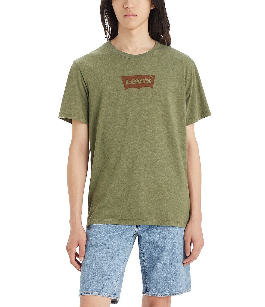 Однотонная футболка Levi's классического кроя с короткими рукавами и логотипом «летучая мышь», зеленый
Однотонная футболка Levi's классического кроя с короткими рукавами и логотипом «летучая мышь», зеленый